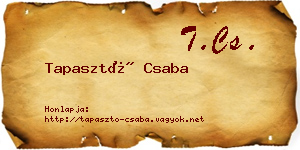 Tapasztó Csaba névjegykártya