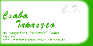 csaba tapaszto business card